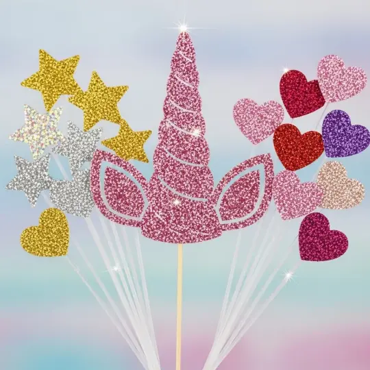 Glitter Cake Topper Collection