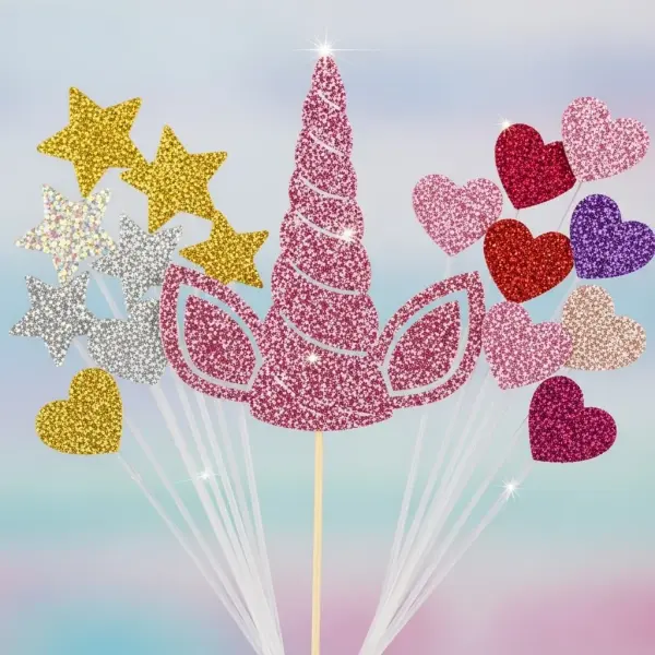 Glitter Cake Topper Collection